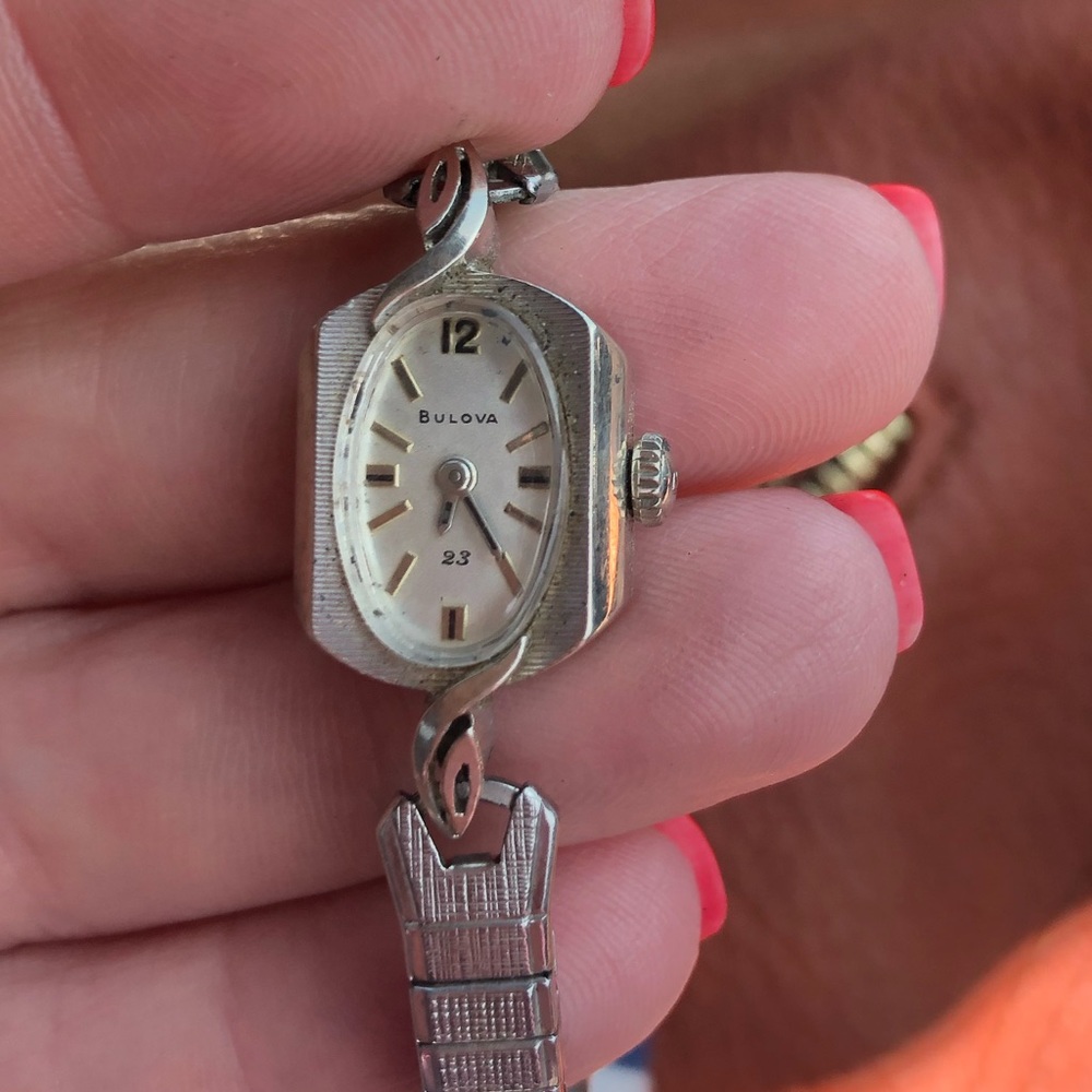 14 K WHITE GOLD BULOVA WATCH